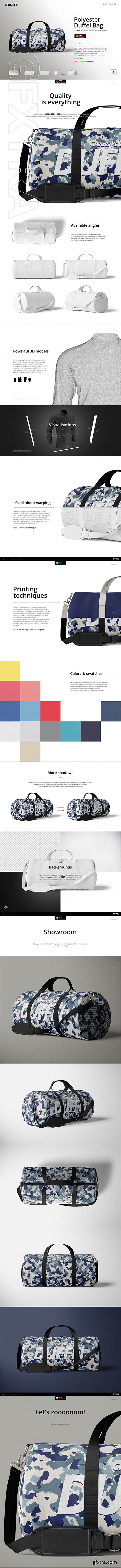 CreativeMarket - Duffel Bag Mockup Set (23x12) 3617590