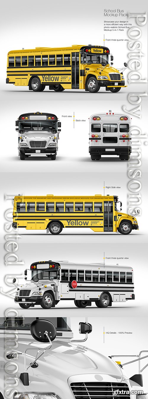 School Bus Mockup Pack