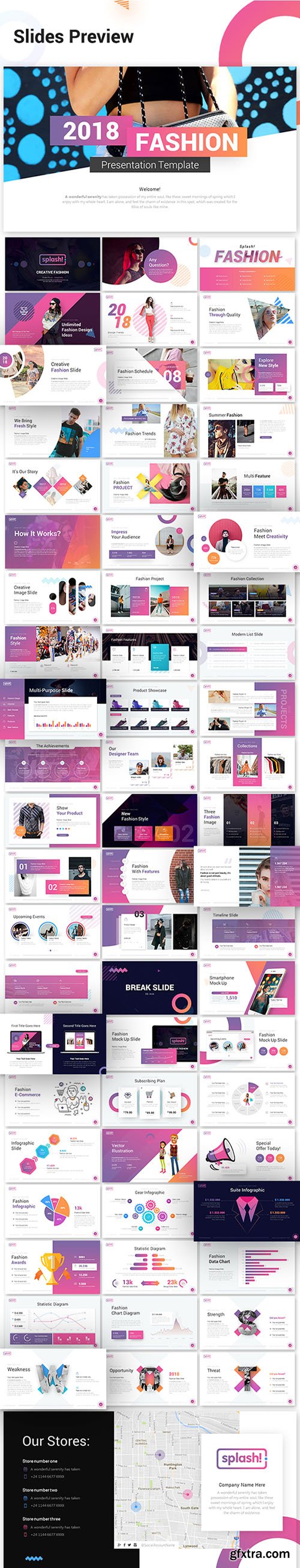 Splash Fashion PowerPoint Presentation Template 22218567