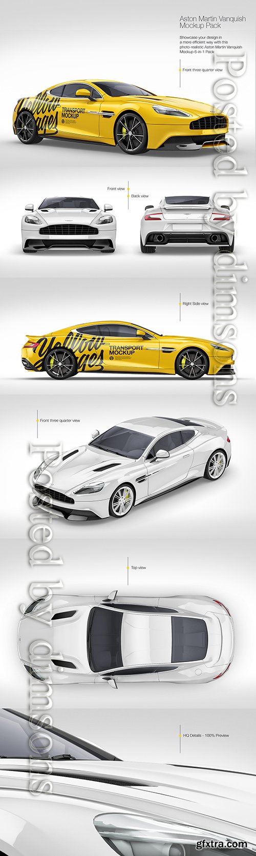 Aston Martin Vanquish Mockup Pack Aston Martin Vanquish Mockup Pack