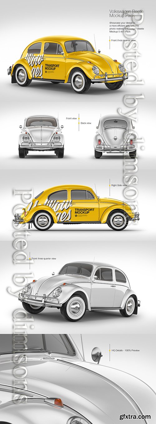 Volkswagen Beetle Mockup Pack Volkswagen Beetle Mockup Pack