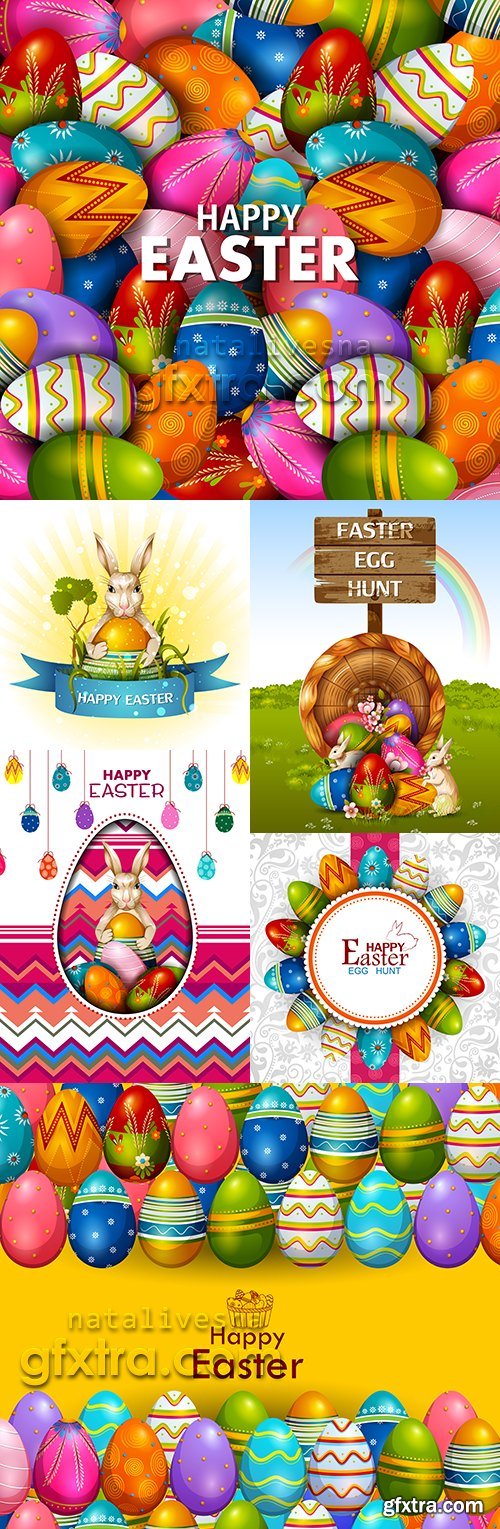 Happy Easter decorative illustration design elements 18