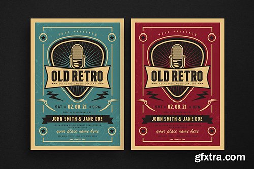Old Retro Music Flyer Old Retro Music Flyer