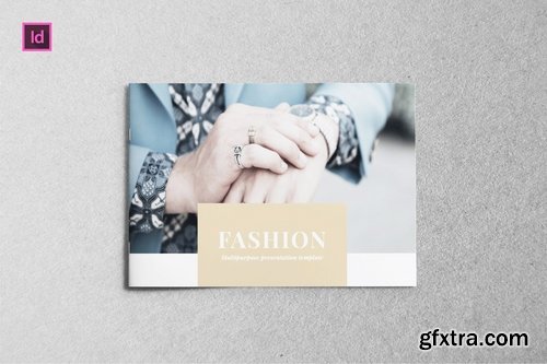 FASHION A5 Landscape Lookbook Template GFxtra
