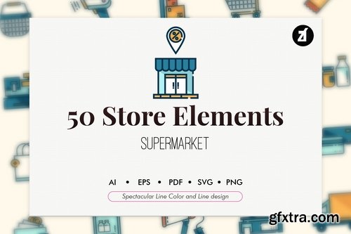 50 Supermarket elements