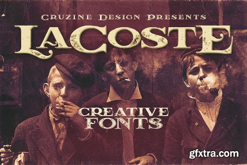 CreativeMarket Vintage Bundle 249 Fonts &amp; 414 Logos 3264710