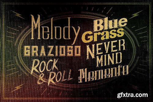 CreativeMarket Vintage Bundle 249 Fonts &amp; 414 Logos 3264710