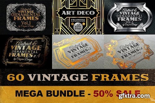 CreativeMarket Vintage Bundle 249 Fonts &amp; 414 Logos 3264710