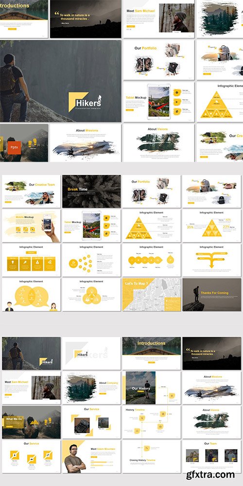 Hikers - Powerpoint Google Slides and Keynote Templates