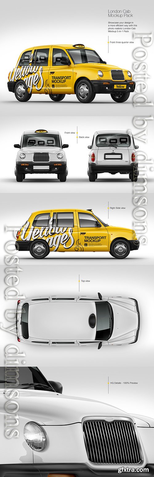 London Cab Pack Mockup London Cab Pack Mockup