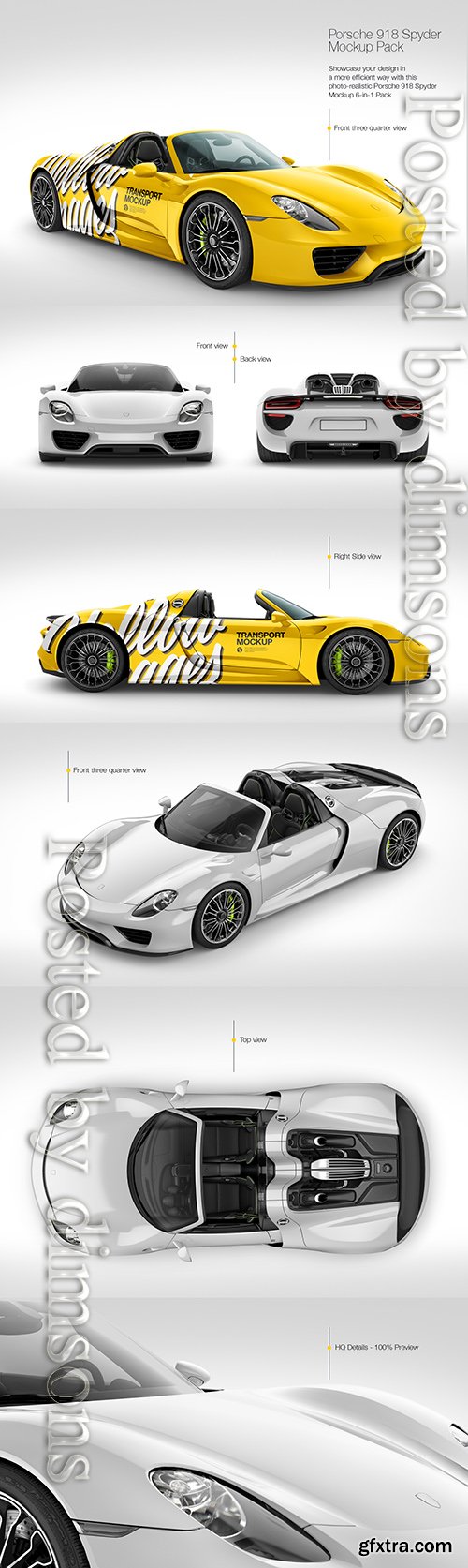 Porsche 918 Spyder Mockup Pack