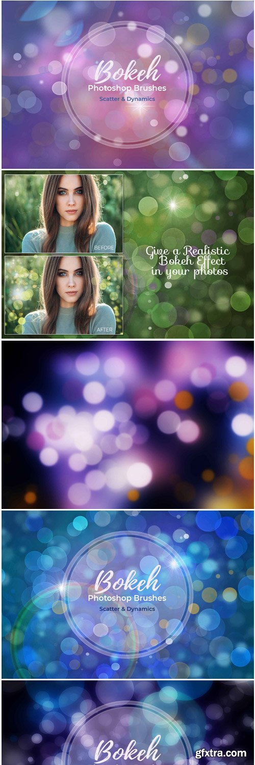 Designbundles - 15 Bokeh Photoshop Brushes 247827