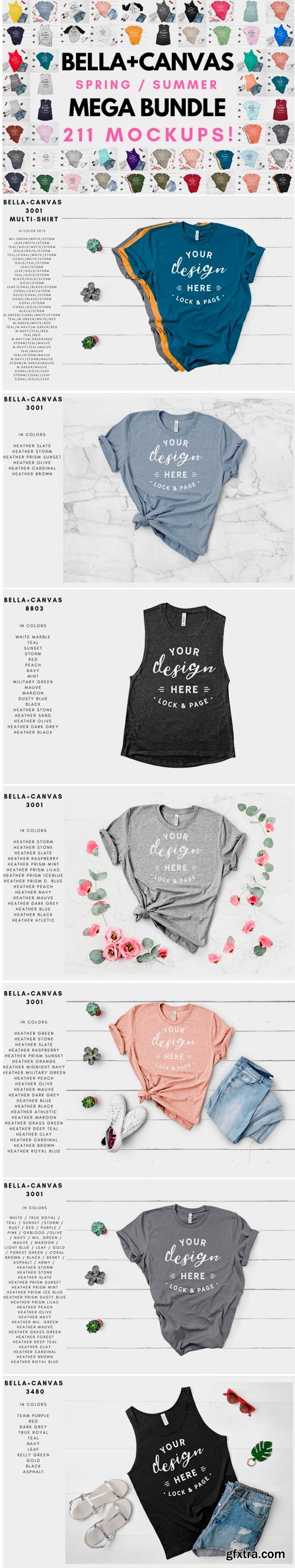 Designbundles - Bella Canvas Spring Summer Mockup Bundle 139672