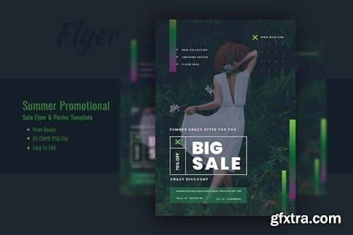 Summer Promotional sales Flyer & Poster Template