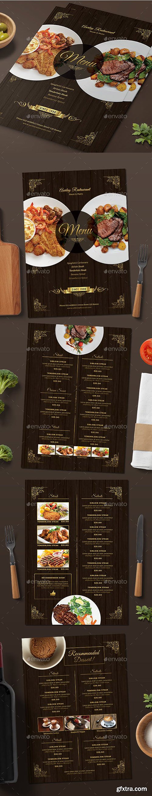 Elegant Restaurant Menu 18590107