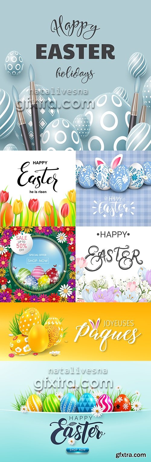 Happy Easter decorative illustration design elements 20