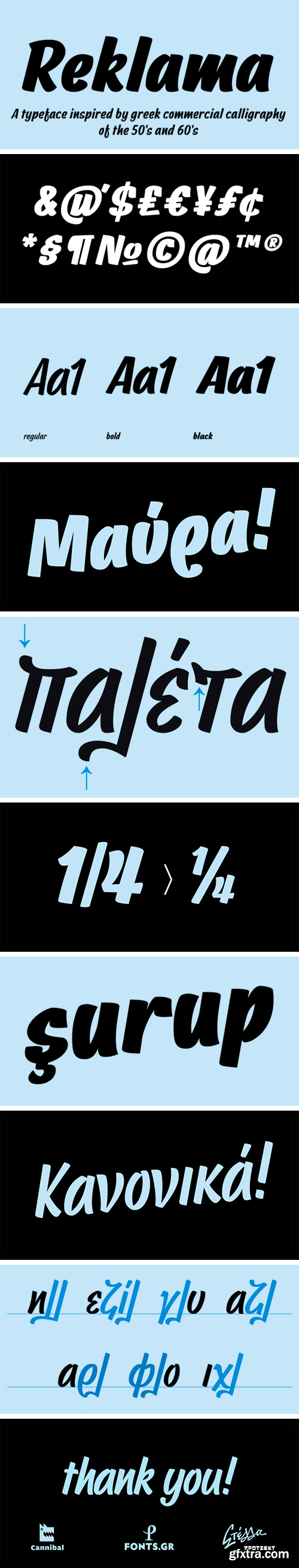 CF REKLAMA Font Family