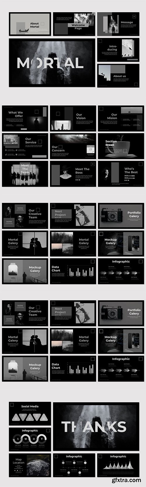 Mortal - Powerpoint Google Slides and Keynote Templates