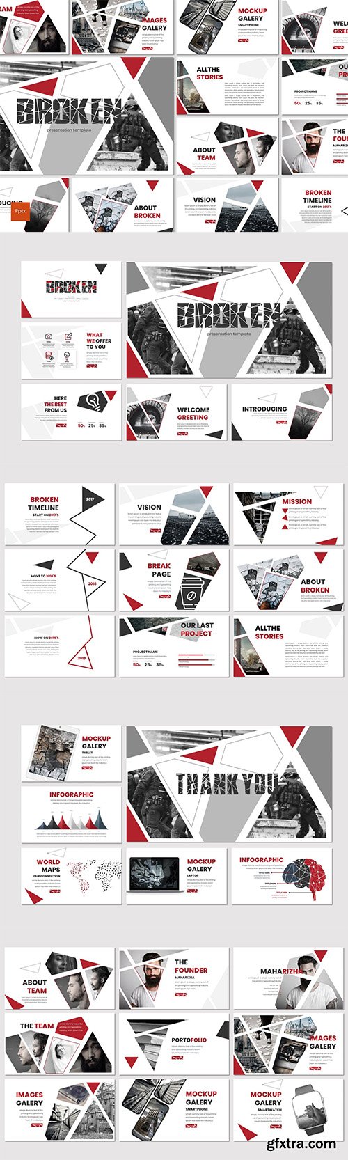 Broken - Powerpoint Google Slides and Keynote Templates