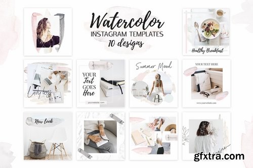 Watercolor Instagram Templates