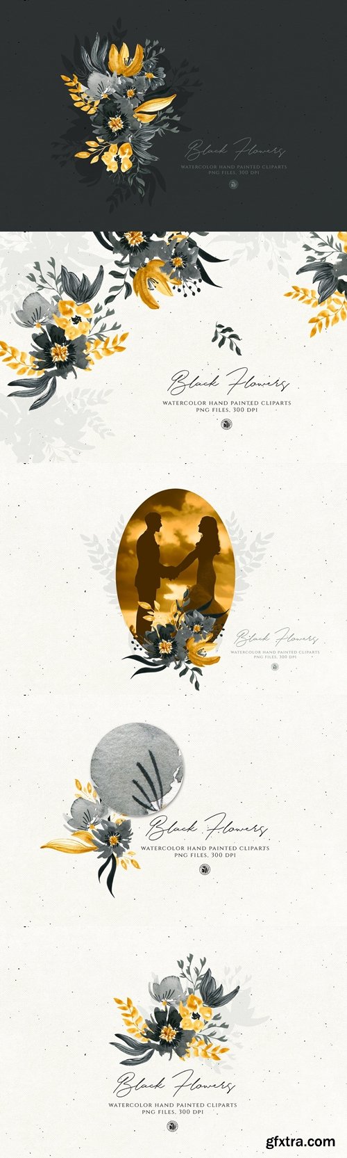 CM - Black Flowers 3733672