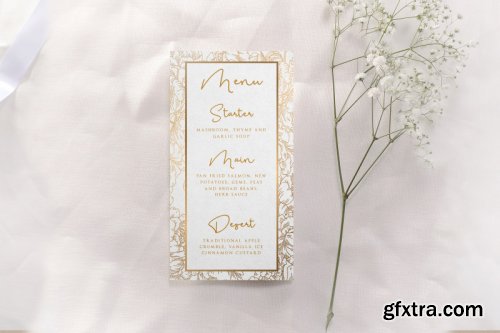 Luxury Golden Wedding Invitation Set