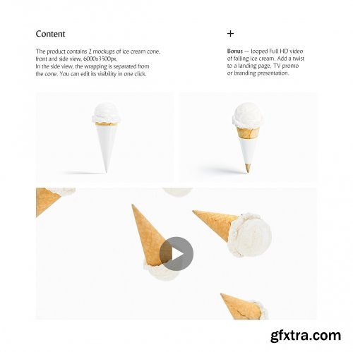 CreativeMarket - Ice Cream Cone Mockup 3656188