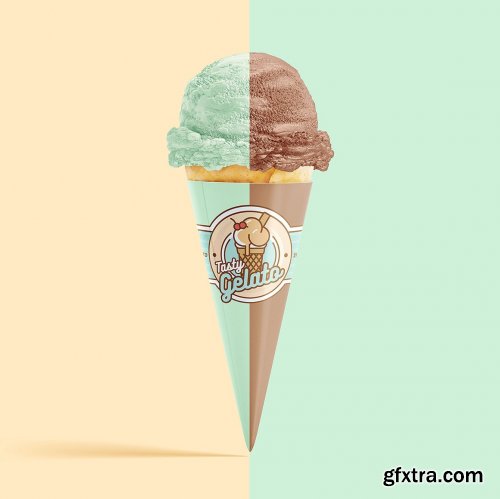 CreativeMarket - Ice Cream Cone Mockup 3656188