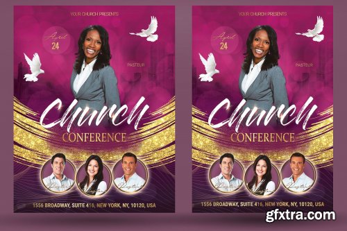 CreativeMarket - Church Conference Flyer Poster 3662343