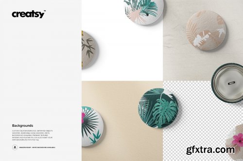 CreativeMarket - Fabric Buttons Mockup 60 FF v 6 3331302