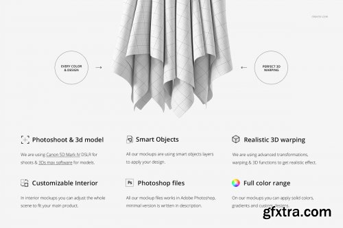 CreativeMarket - Hanging Fabrics Mockup 61 FF v 6 3341524