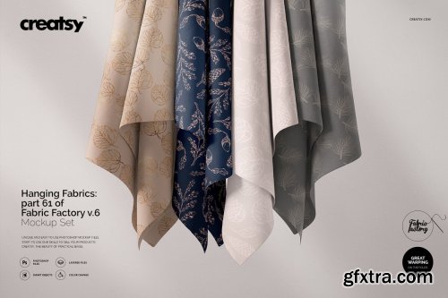 CreativeMarket - Hanging Fabrics Mockup 61 FF v 6 3341524