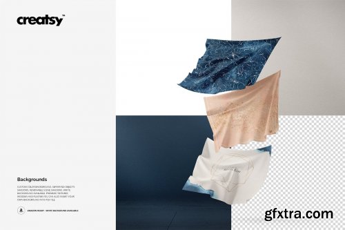 CreativeMarket - Floating Fabrics Mockup 08 FF v 6 3275997