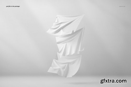 CreativeMarket - Floating Fabrics Mockup 08 FF v 6 3275997
