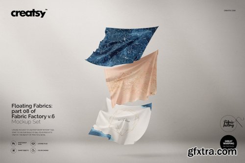 CreativeMarket - Floating Fabrics Mockup 08 FF v 6 3275997