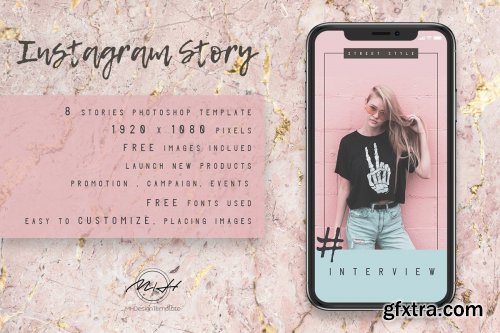 CreativeMarket - Pastel Blogger Instagram Stories Template 3690255