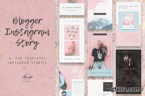 CreativeMarket - Pastel Blogger Instagram Stories Template 3690255