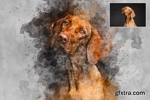 Painted With Thin Watercolor Photoshop Action