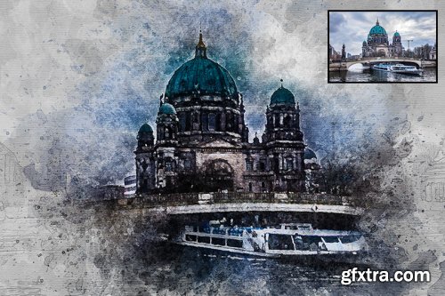 Painted With Thin Watercolor Photoshop Action