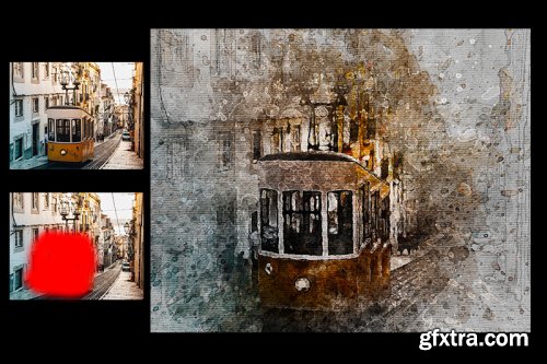 Painted With Thin Watercolor Photoshop Action