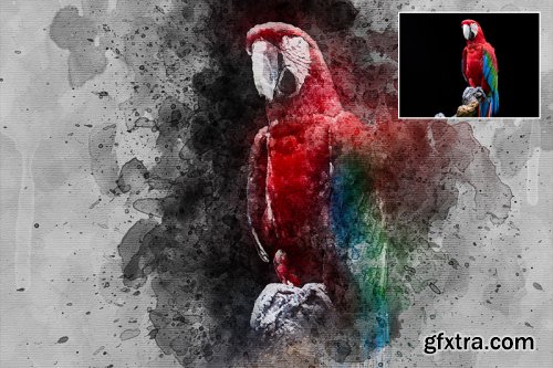 Painted With Thin Watercolor Photoshop Action