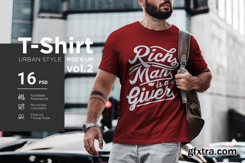T-Shirt Mock-Up\'s Urban Style vol.2