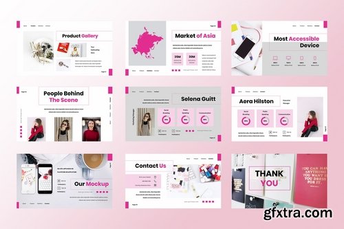 Girl Hoop - Powerpoint Google Slides and Keynote Templates