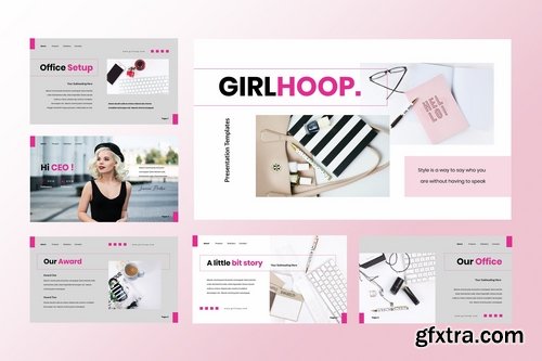 Girl Hoop - Powerpoint Google Slides and Keynote Templates
