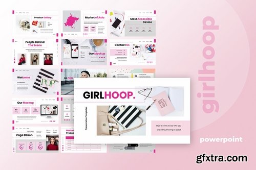 Girl Hoop - Powerpoint Google Slides and Keynote Templates