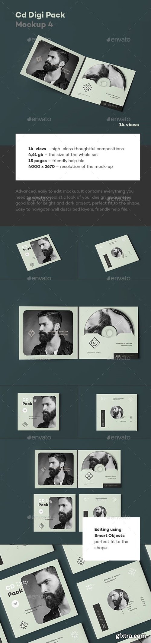 Graphicriver - CD Digi Pack Mock-up 4 23711388