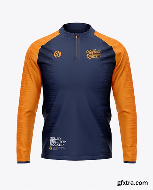 Mens Squad Drill Top - Front View 42208