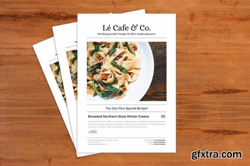 Deluxe Food Menu + Bonus A4 Flyer