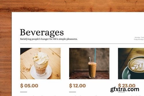 Deluxe Food Menu + Bonus A4 Flyer