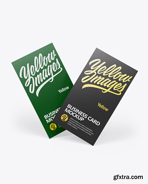 Two Textured Business Cards Mockup 40874